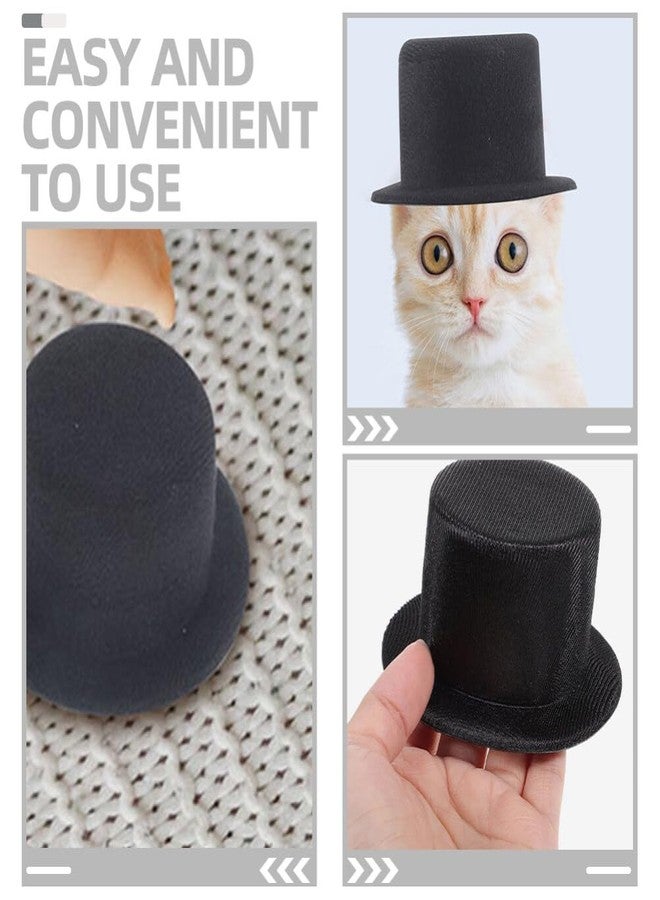 JOINPAYA 4pcs Mini Top Hats for Crafts: Pet Cat Costume Top Hat Christmas Snowman Doll Cap Kitten Puppy Pet Formal Accessories 3.54X3.54X1.77Inch - Image 4